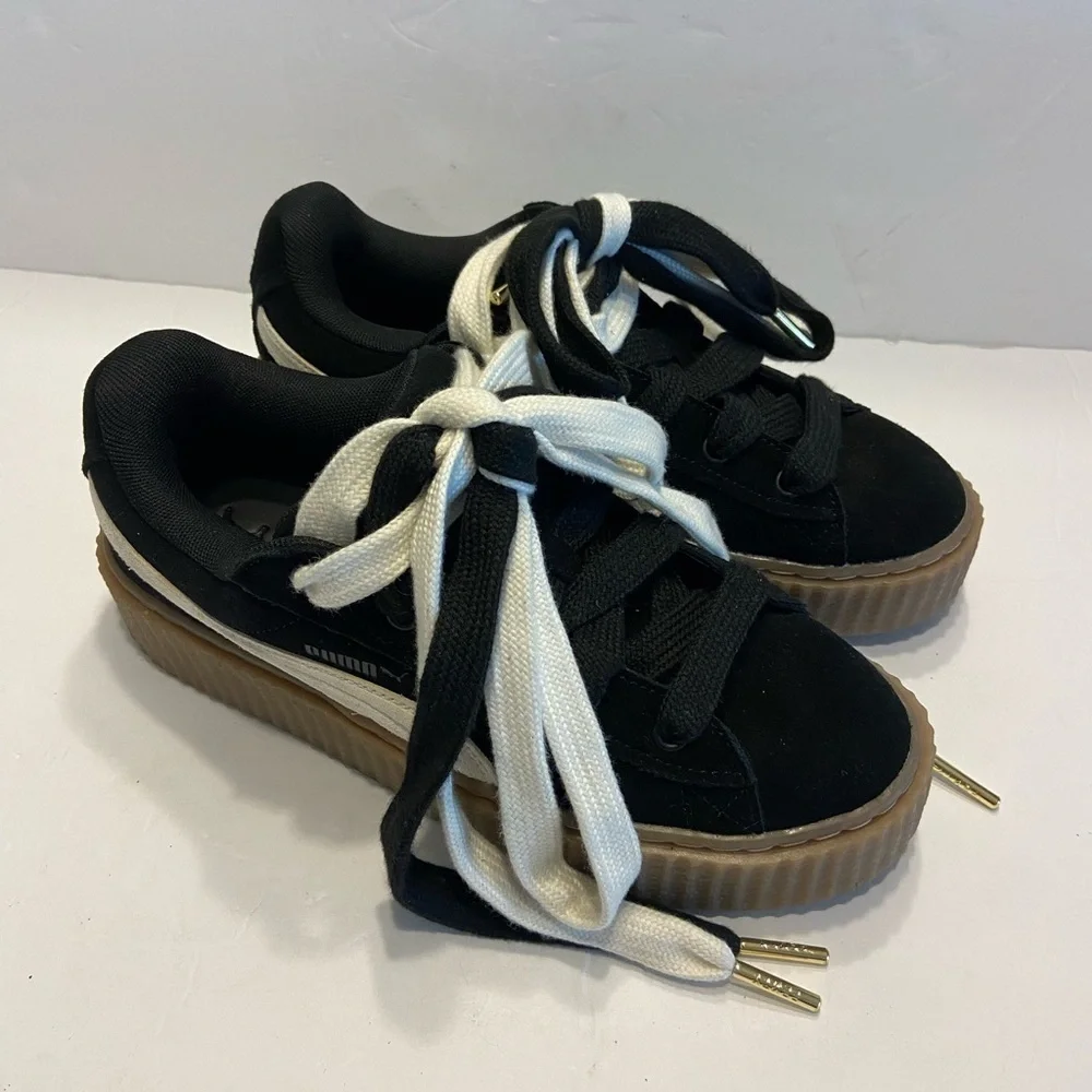 FENTY x PUMA Creeper Phatty Womens Rihanna Black Warm White Gum Brown 396403-01